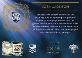 2022 NRL Elite - Captains #C03 Josh Jackson Back